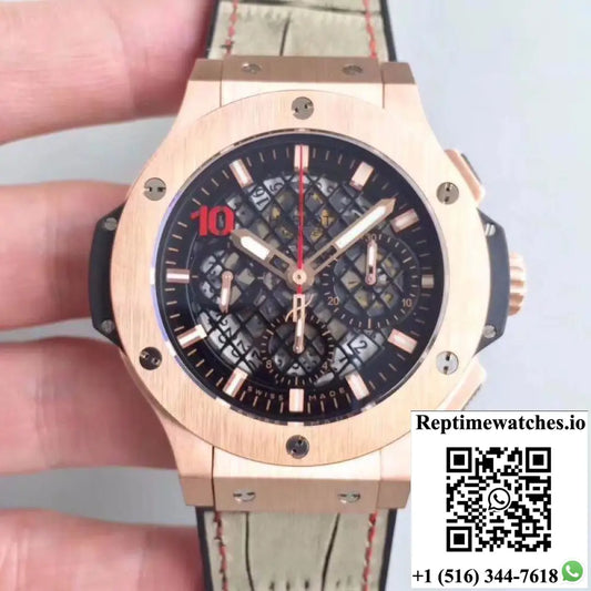 Hublot Big Bang Aero Bang Gold 311.PX.1180.GR Black Skeleton Dial - Watches