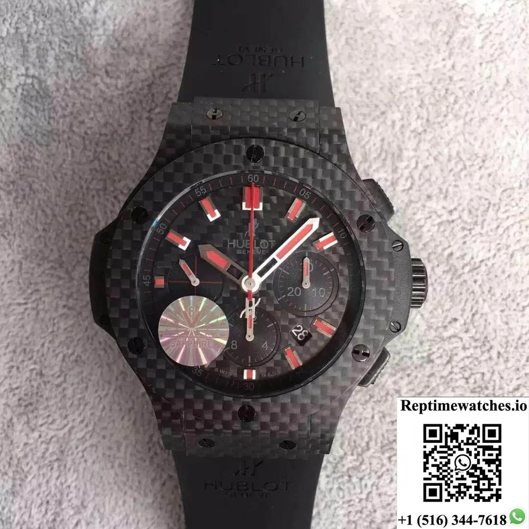 Hublot Big Bang Carbon 301.Qx.1724.Rx V6 Factory Black Dial-Rep Time Watches
