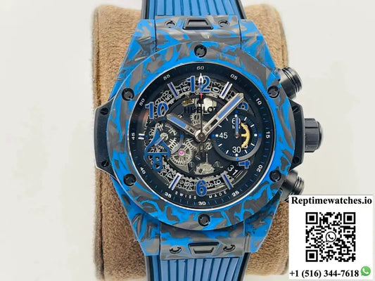 Hublot BIG BANG HB Factory Carbon Fiber Blue Case - Watches