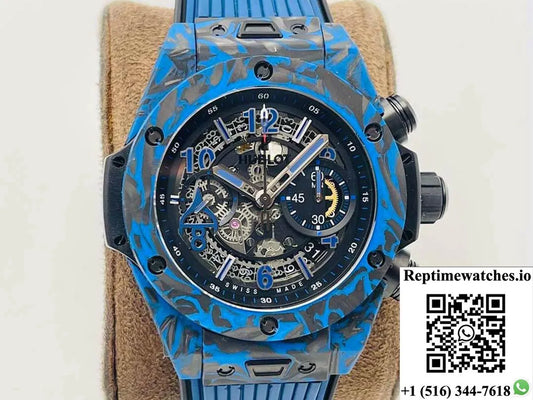 Hublot Big Bang Hb Factory Carbon Fiber Blue Case-Rep Time Watches