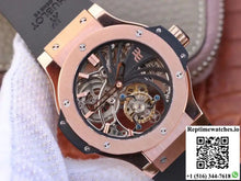 Hublot Big Bang Hollow Tourbillon 18K Rose Gold Skeleton Dial - Watches