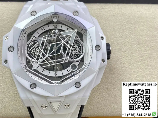 Hublot Big Bang Sang Bleu II 418.HX.2001.RX.MXM21 BB Factory White Ceramics - Watches