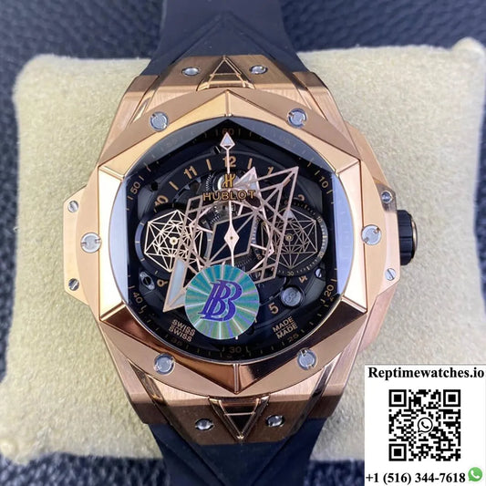 Hublot Big Bang Sang Bleu Ii 418.Ox.1108.Rx.Mxm19 Bb Factory Rubber Strap-Rep Time Watches