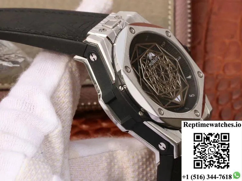 Hublot Big Bang Sang Bleu Titanium 415.Nx.1112.Vr.Mxm16 Tmf Factory Black Dial-Rep Time Watches