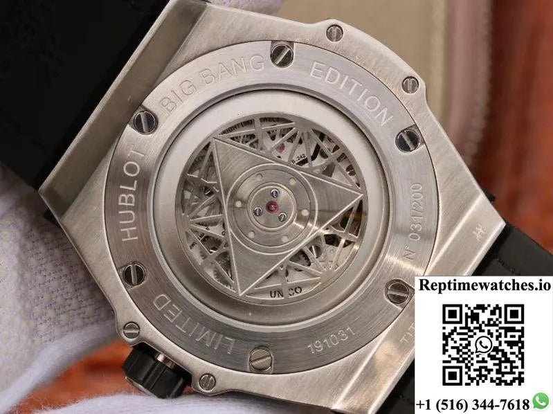 Hublot Big Bang Sang Bleu Titanium 415.Nx.1112.Vr.Mxm16 Tmf Factory Black Dial-Rep Time Watches