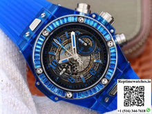 Hublot Big Bang Unico 411.JX.4802.RT Blue Strap Skeleton Dial - Watches