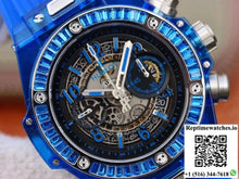 Hublot Big Bang Unico 411.JX.4802.RT Blue Strap Skeleton Dial - Watches