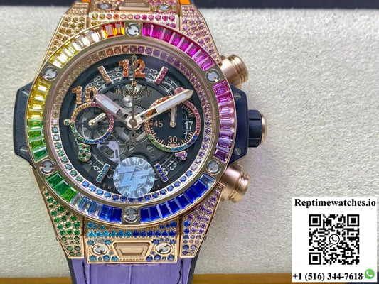 Hublot BIG BANG Unico 411.OX.9910.LR.0999 ZF Factory Rose Gold Skeleton Dial - Watches