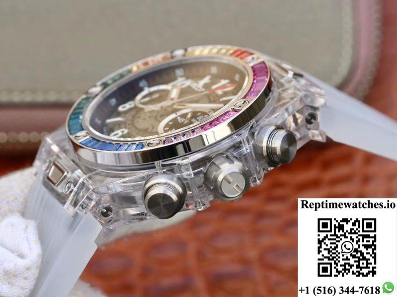 Hublot Big Bang Unico 411.Jx.4802.Rt Colorful Diamonds Bezel Skeleton Dial-Rep Time Watches