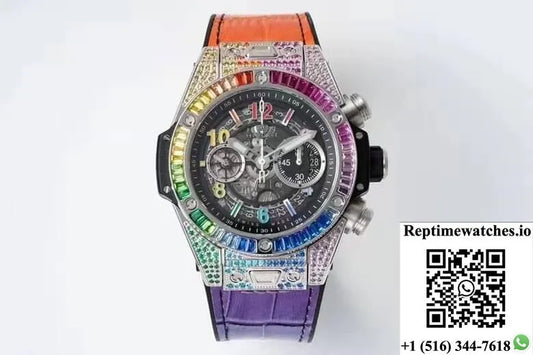 Hublot Big Bang Unico 411.Nx.1117.Lr.0999 Zf Factory Coloured Gemstone Dial-Rep Time Watches