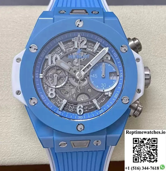 Hublot Big Bang Unico 441.Ex.5120.Rx Bb Factory Blue Ceramic Case-Rep Time Watches