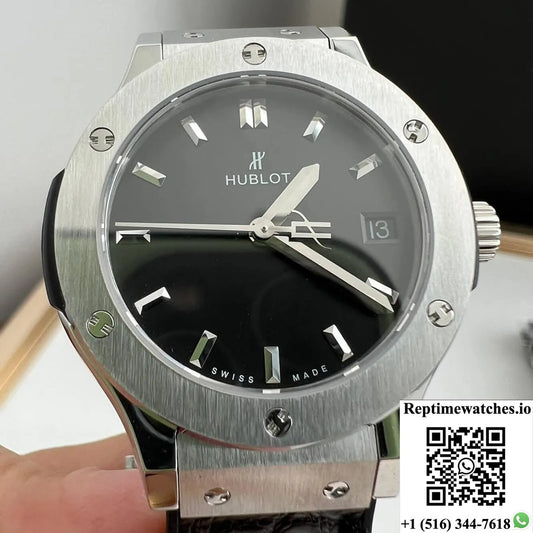 Hublot Classic Fusion 33Mm Quartz Hb Factory Black Strap-Rep Time Watches