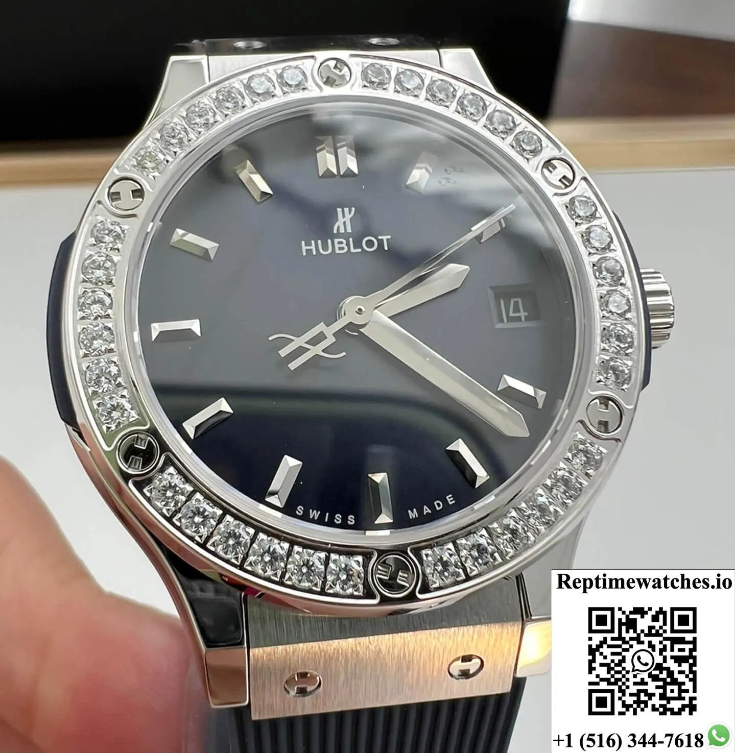 Hublot Classic Fusion 33Mm Quartz Movement Hb Factory Blue Dial-Rep Time Watches