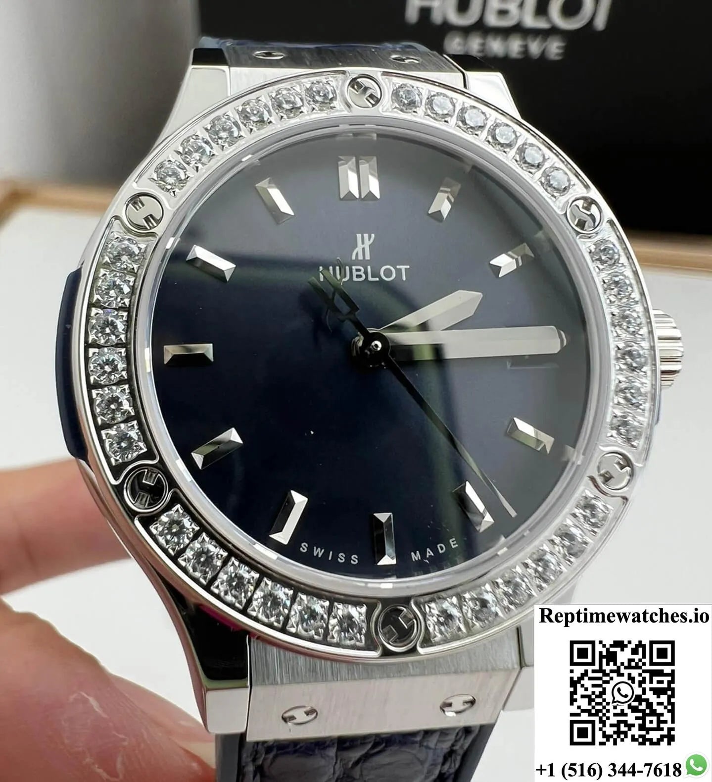Hublot Classic Fusion 33Mm Quartz Movement Hb Factory Blue Strap-Rep Time Watches