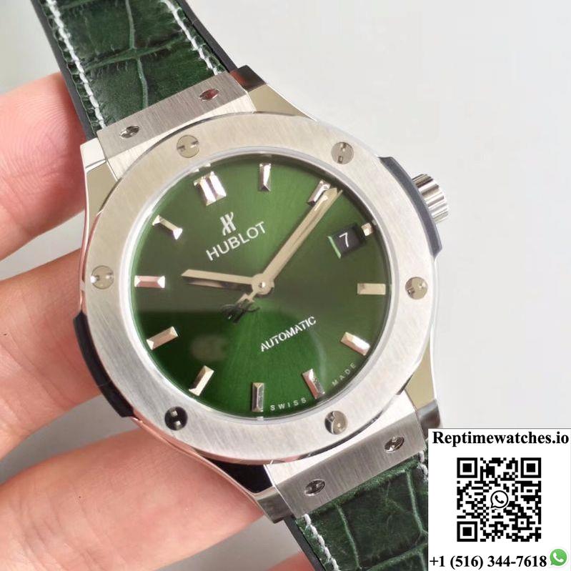 Hublot Classic Fusion 38Mm 511.Nx.8970.Lr Jj Factory Green Dial-Rep Time Watches