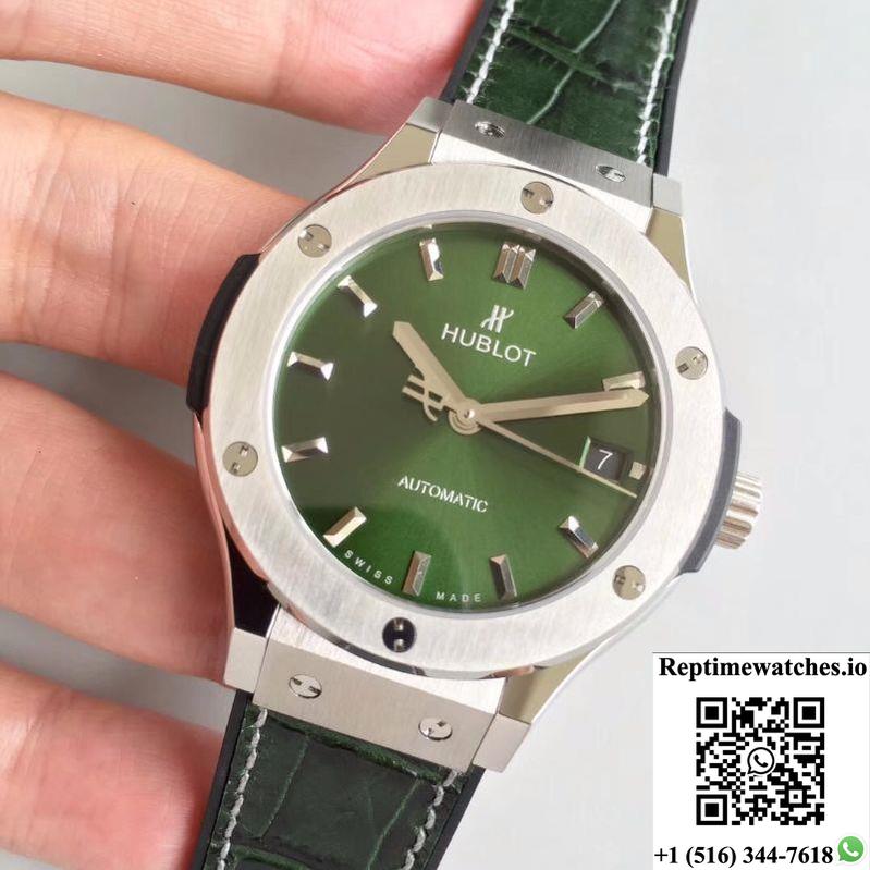 Hublot Classic Fusion 38Mm 511.Nx.8970.Lr Jj Factory Green Dial-Rep Time Watches