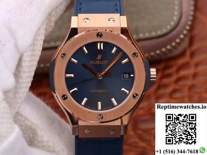 Hublot Classic Fusion 42Mm 511.Ox.7180.Lr Jj Factory Blue Dial-Rep Time Watches