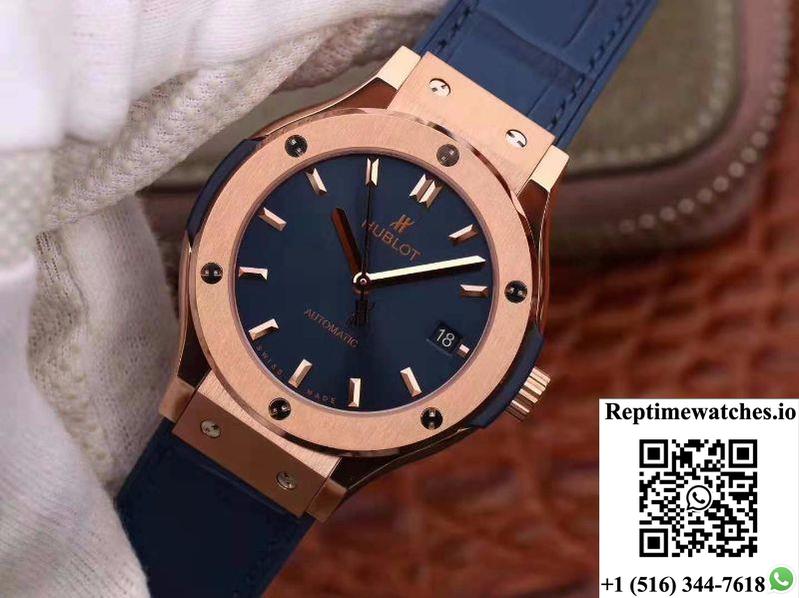 Hublot Classic Fusion 42Mm 511.Ox.7180.Lr Jj Factory Blue Dial-Rep Time Watches