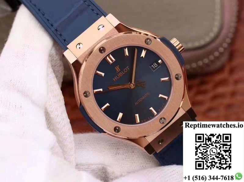Hublot Classic Fusion 42Mm 511.Ox.7180.Lr Jj Factory Blue Dial-Rep Time Watches