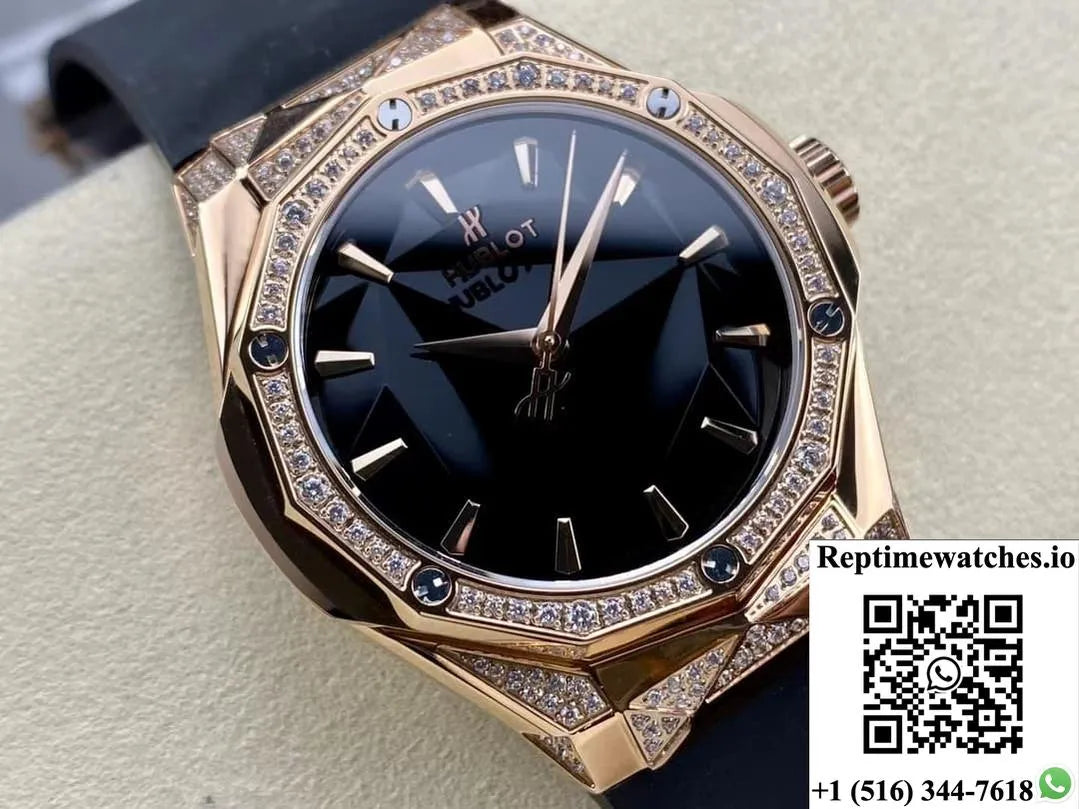 Hublot Classic Fusion 550.Os.1800.Rx.1804.Orl19 Hb Factory Set Diamonds-Rep Time Watches