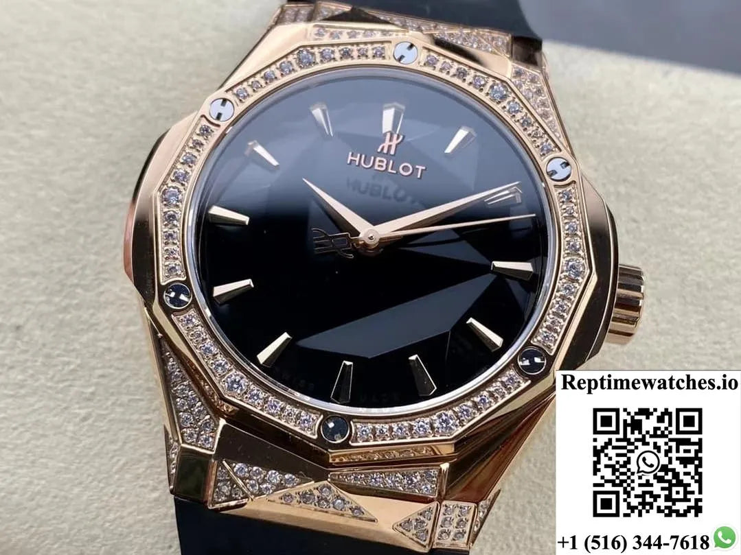 Hublot Classic Fusion 550.Os.1800.Rx.1804.Orl19 Hb Factory Set Diamonds-Rep Time Watches