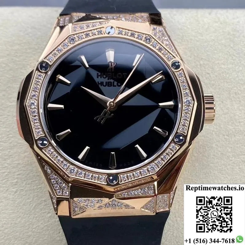 Hublot Classic Fusion 550.Os.1800.Rx.1804.Orl19 Hb Factory Set Diamonds-Rep Time Watches