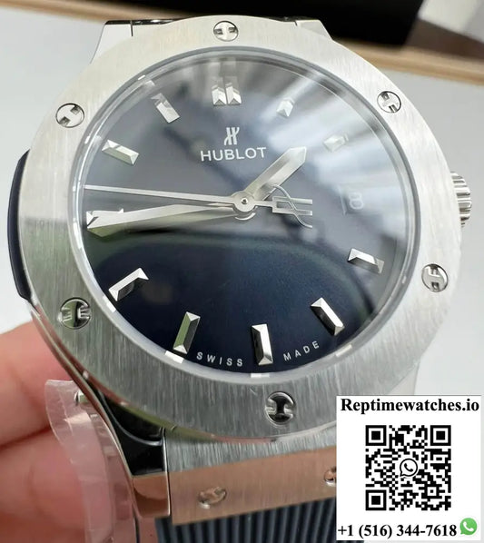 Hublot Classic Fusion 581.NX.7170.RX 33MM Quartz HB Factory Blue Dial - Watches