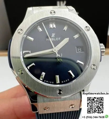 Hublot Classic Fusion 581.Nx.7170.Rx 33Mm Quartz Hb Factory Blue Dial-Rep Time Watches