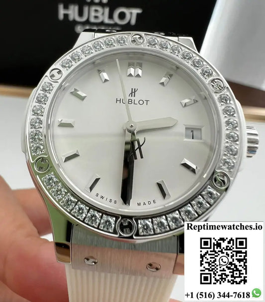 Hublot Classic Fusion 582.NX.2610.RX.1204 33MM HB Factory White Dial - Watches