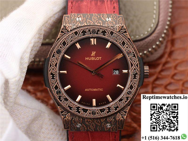 Hublot Classic Fusion Arturo Fuente Limited Edition 511.Ox.6670.Lr.Opx17 Jj Factory Red Dial-Rep Time Watches