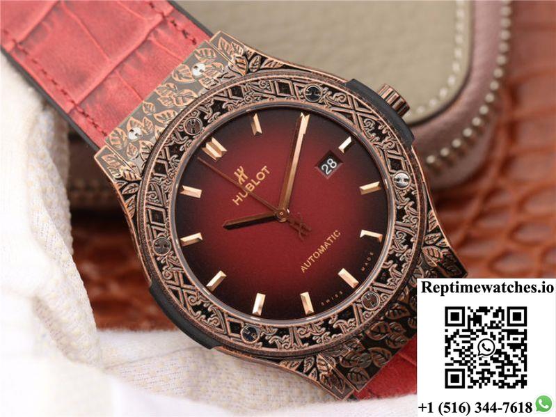 Hublot Classic Fusion Arturo Fuente Limited Edition 511.Ox.6670.Lr.Opx17 Jj Factory Red Dial-Rep Time Watches