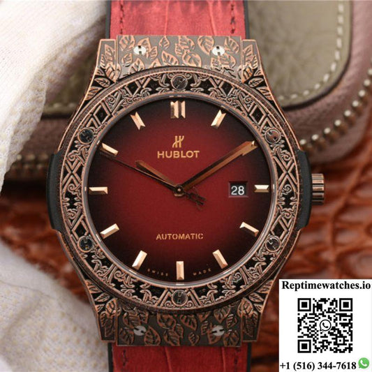 Hublot Classic Fusion Arturo Fuente Limited Edition 511.Ox.6670.Lr.Opx17 Jj Factory Red Dial-Rep Time Watches