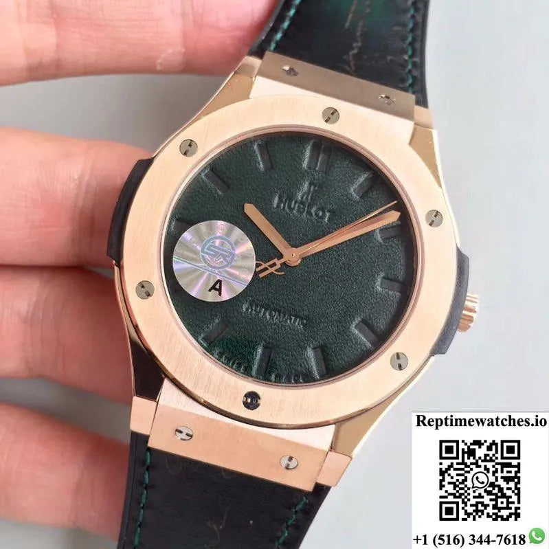 Hublot Classic Fusion Berluti Scritto 511.Ox.0500.Vr.Ber16 Jj Factory V2 Green Dial-Rep Time Watches