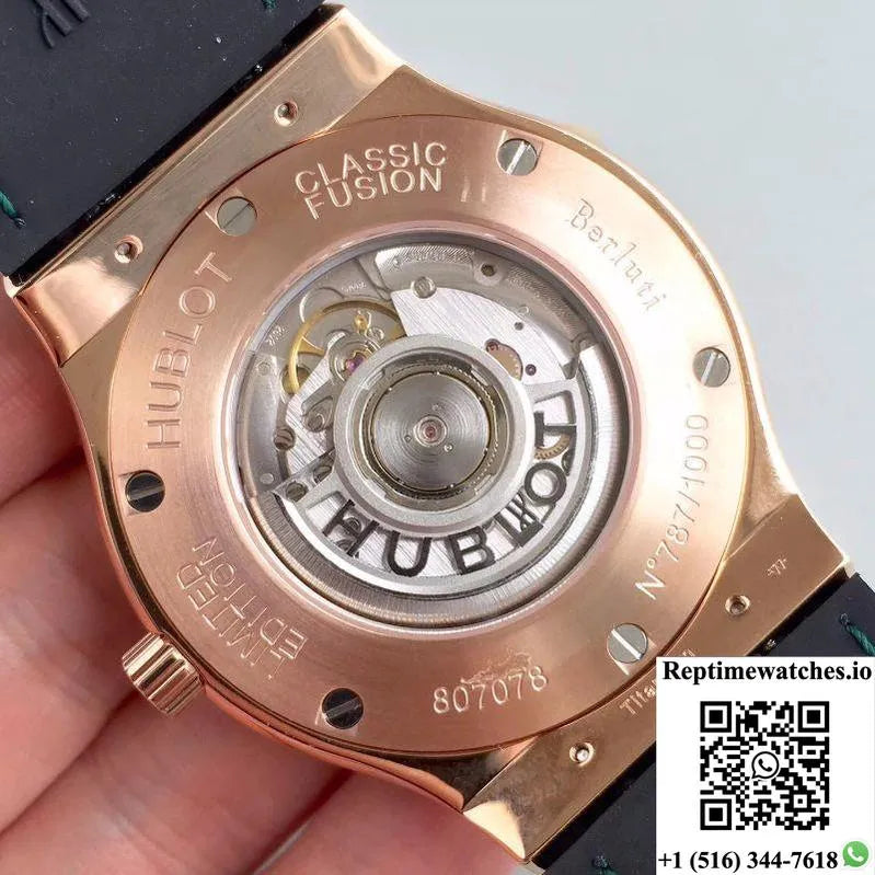 Hublot Classic Fusion Berluti Scritto 511.Ox.0500.Vr.Ber16 Jj Factory V2 Green Dial-Rep Time Watches
