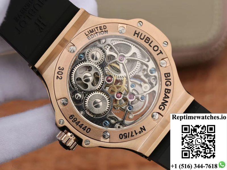 Hublot Classic Fusion Rose Gold Tourbillon White Enamel Dial-Rep Time Watches