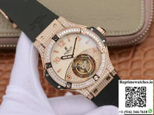 Hublot Classic Fusion Rose Gold Tourbillon White Enamel Dial - Watches
