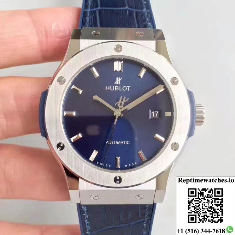 Hublot Classic Fusion Titanium Blue 511.Nx.7170.Lr Jj Factory Blue Dial-Rep Time Watches