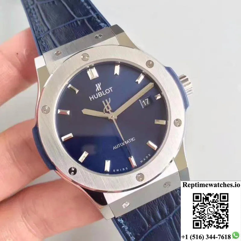 Hublot Classic Fusion Titanium Blue 511.Nx.7170.Lr Jj Factory Blue Dial-Rep Time Watches