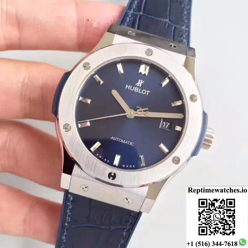 Hublot Classic Fusion Titanium Blue 511.Nx.7170.Lr Jj Factory Blue Dial-Rep Time Watches