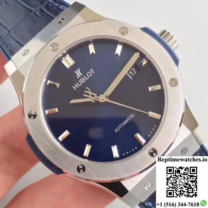 Hublot Classic Fusion Titanium Blue 511.Nx.7170.Lr Jj Factory Blue Dial-Rep Time Watches