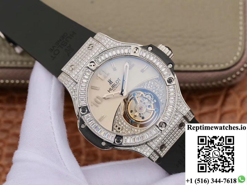 Hublot Classic Fusion Tourbillon White Enamel Dial-Rep Time Watches