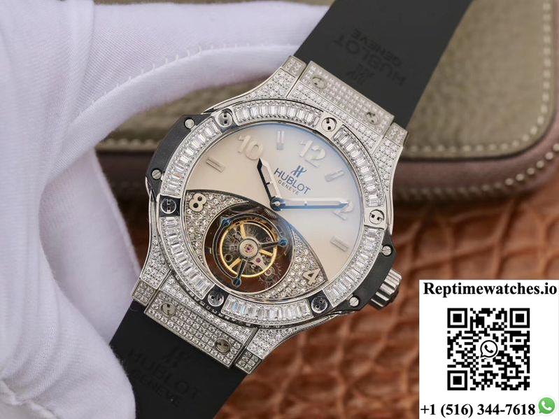 Hublot Classic Fusion Tourbillon White Enamel Dial-Rep Time Watches