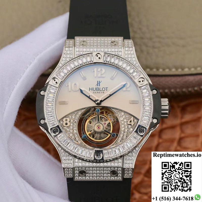 Hublot Classic Fusion Tourbillon White Enamel Dial-Rep Time Watches