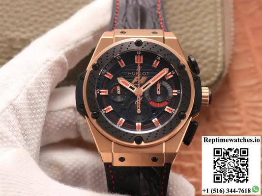Hublot King Power Ferrari F1 V6 Factory Black Dial Rose Gold AI Factory