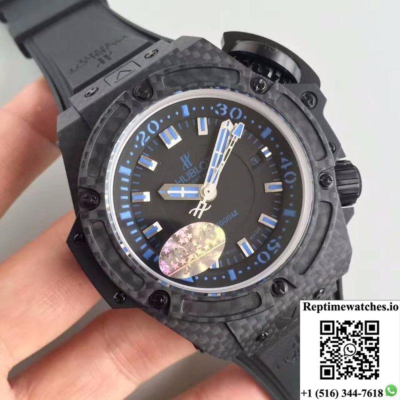 Hublot King Power Musee Oceanographic 731.Qx.1190.Gr V6 Factory Black Dial-Rep Time Watches