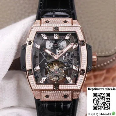Hublot Masterpiece Tourbillon 906.Ox.0123.Vr.Aes13 Jb Factory Rose Gold Diamond-Rep Time Watches