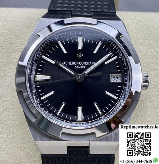 Vacheron Constantin Overseasseries 4500V Ppf Factory Black Rubber Strap Black Dial-Rep Time Watches