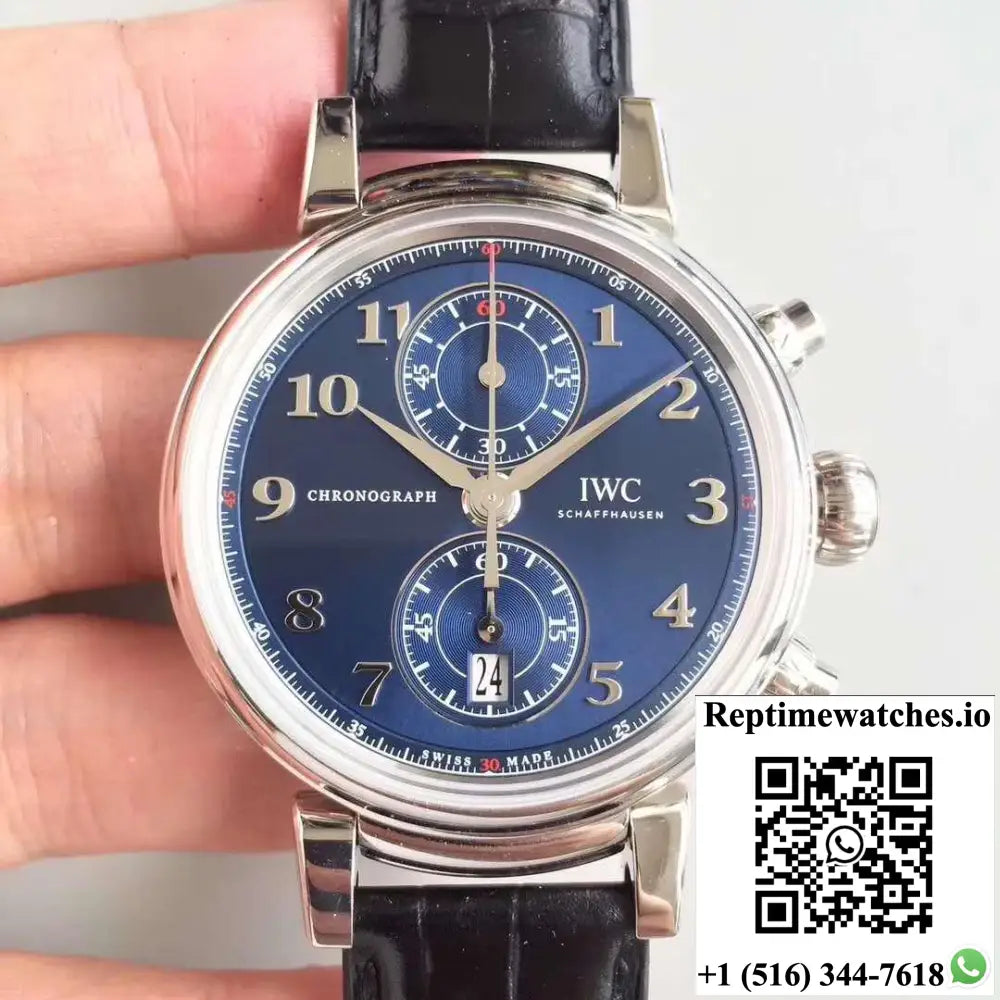 IWC Da Vinci Chronograph Edition Sport For Good Fundation IW393402 ZF Factory Blue Dial - Watches