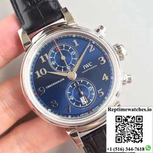 IWC Da Vinci Chronograph Edition Sport For Good Fundation IW393402 ZF Factory Blue Dial - Watches