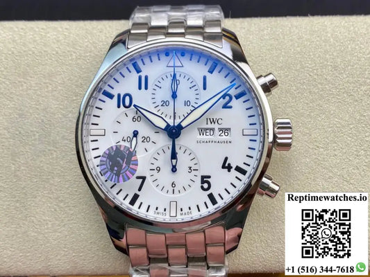 IWC Pilot 3777 ZF Factory Stainless Steel White Dial - Watches